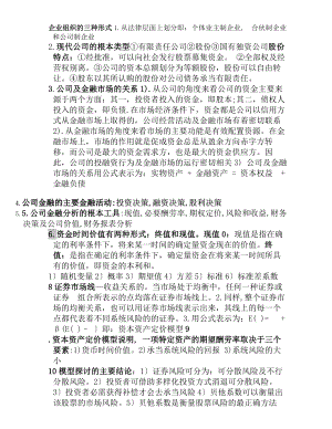 公司金融重点复习资料1.docx