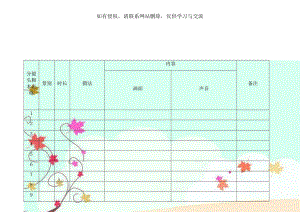 分镜头脚本表格资料.doc