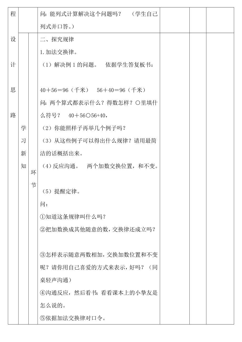 人教版2018四年级下册数学教案第3单元运算定律第1课时加法运算定律.docx_第2页