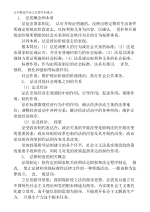 公共基础知识之法律知识重点打印整理版.docx