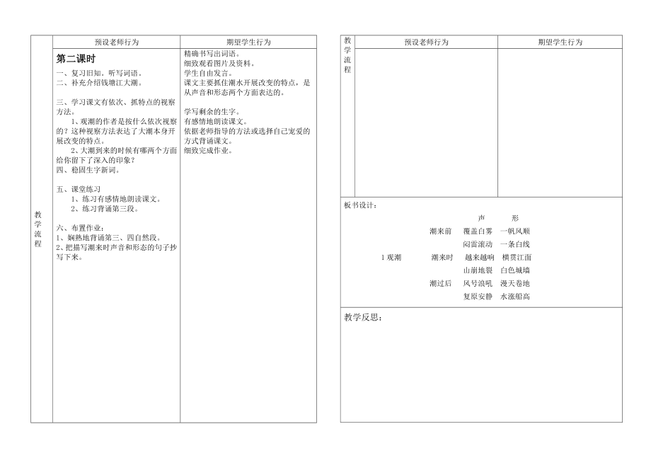 人教版四年级上册全册教案表格版.docx_第2页