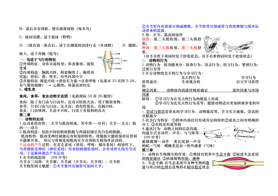 人教版八年级生物上册知识点总结.docx_第2页