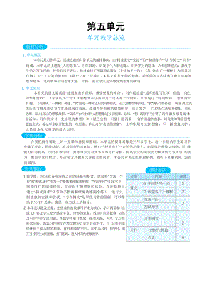 人教版三年级下册语文 第5单元 单元教学总览.docx