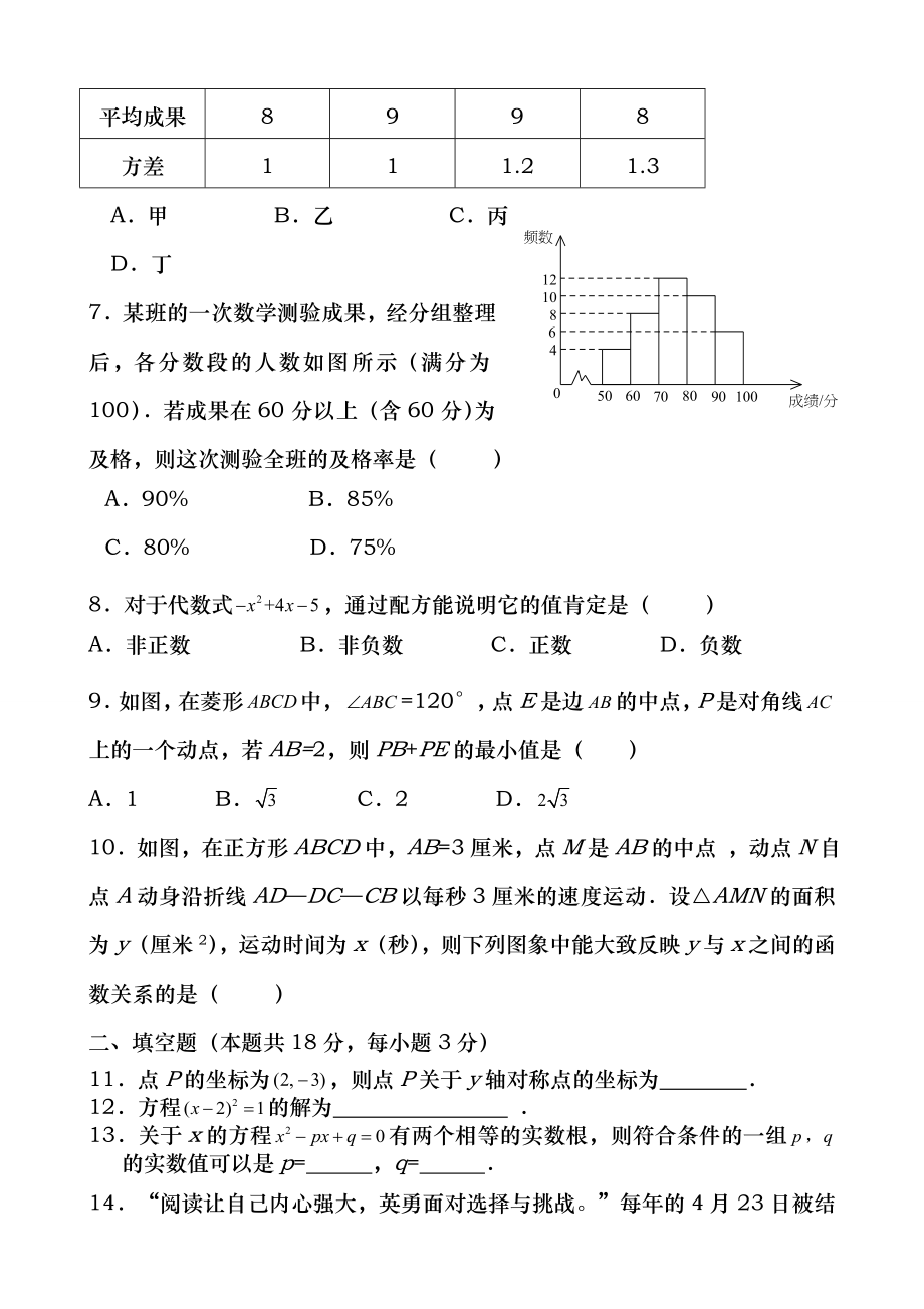 20152016学年北京市顺义区八年级下学期期末数学试题含答案.docx_第2页