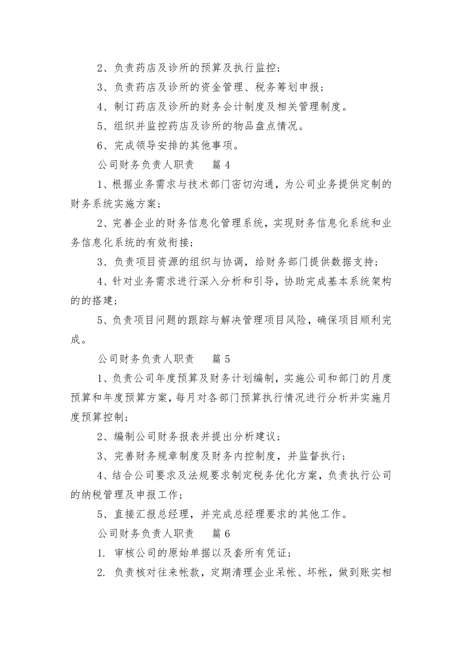 公司财务负责人职责通用10篇.docx_第2页