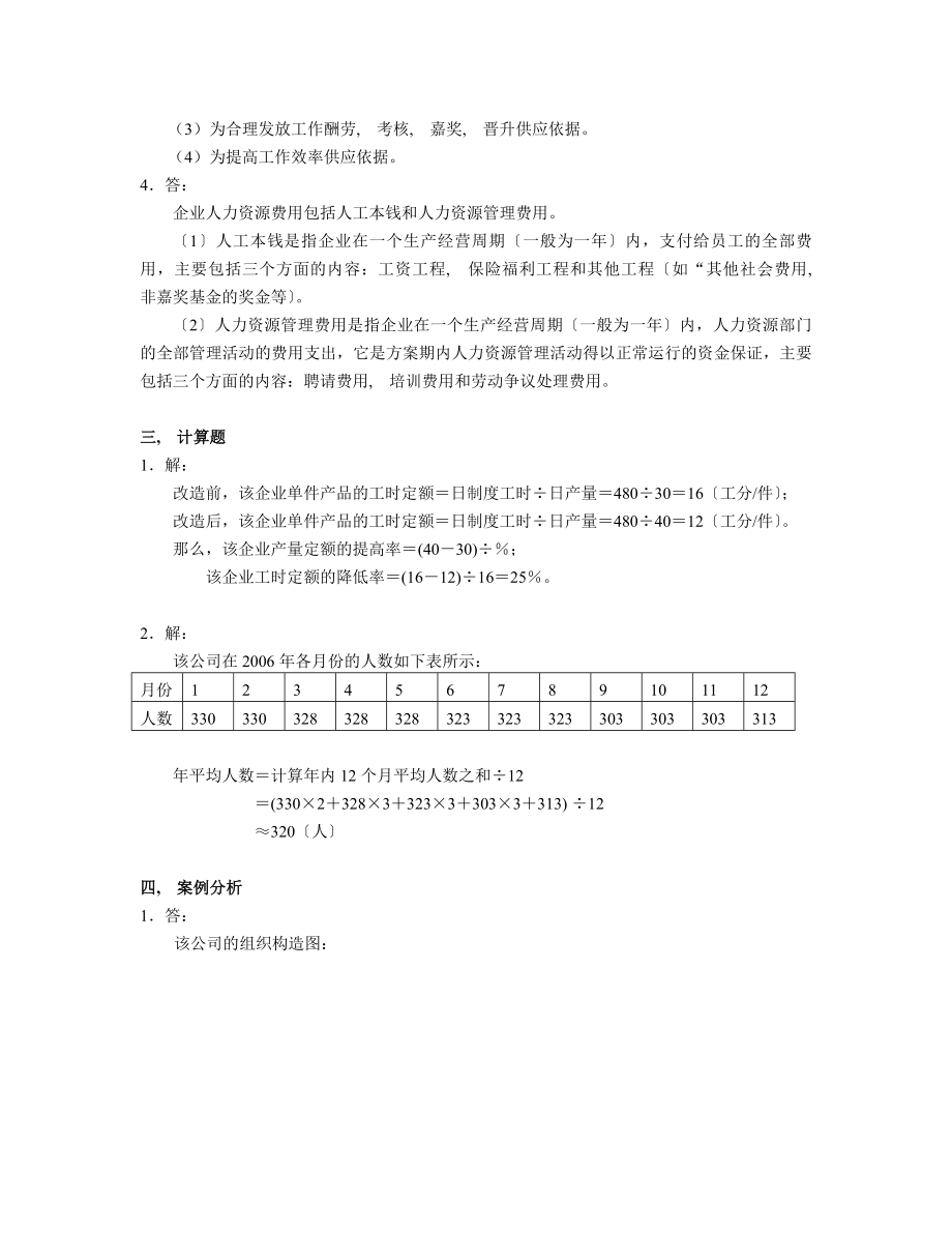 人力资源管理师四级习题答案.docx_第2页