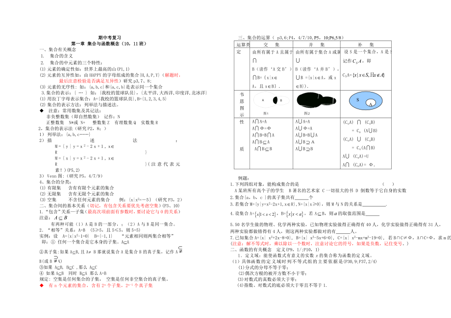 高一数学必修1知识点总结及练习题.doc_第1页