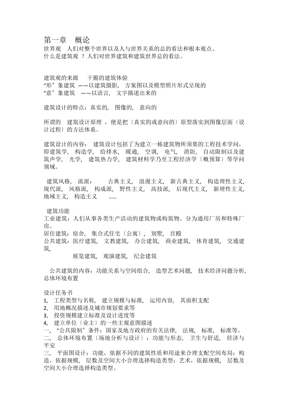 公共建筑设计原理知识要点.docx_第1页