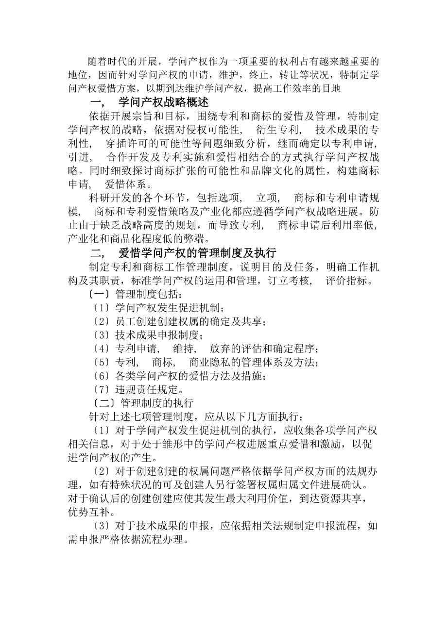 公司知识产权保护计划.docx_第1页