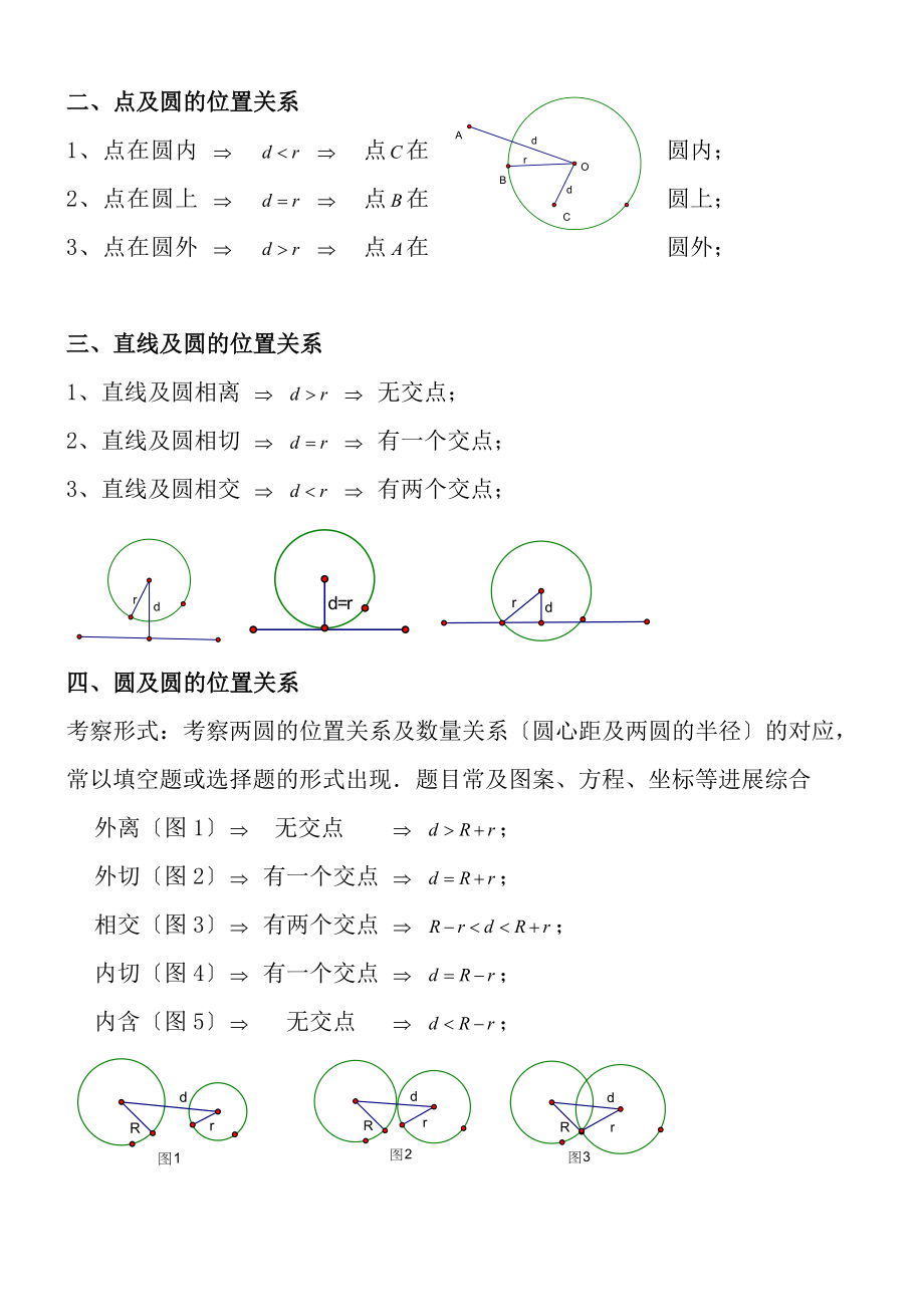 初三上学期圆知识点和典型基础例题复习.docx_第2页