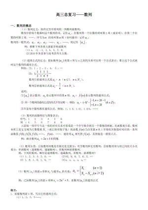 高三总复习数列知识点及题型归纳总结1.docx