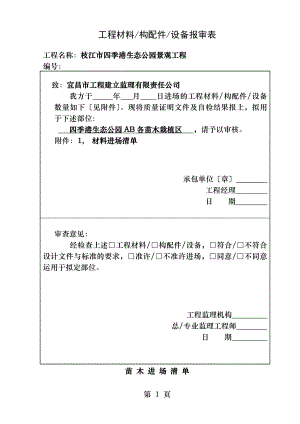 园林绿化苗木质量验收记录表全套.docx