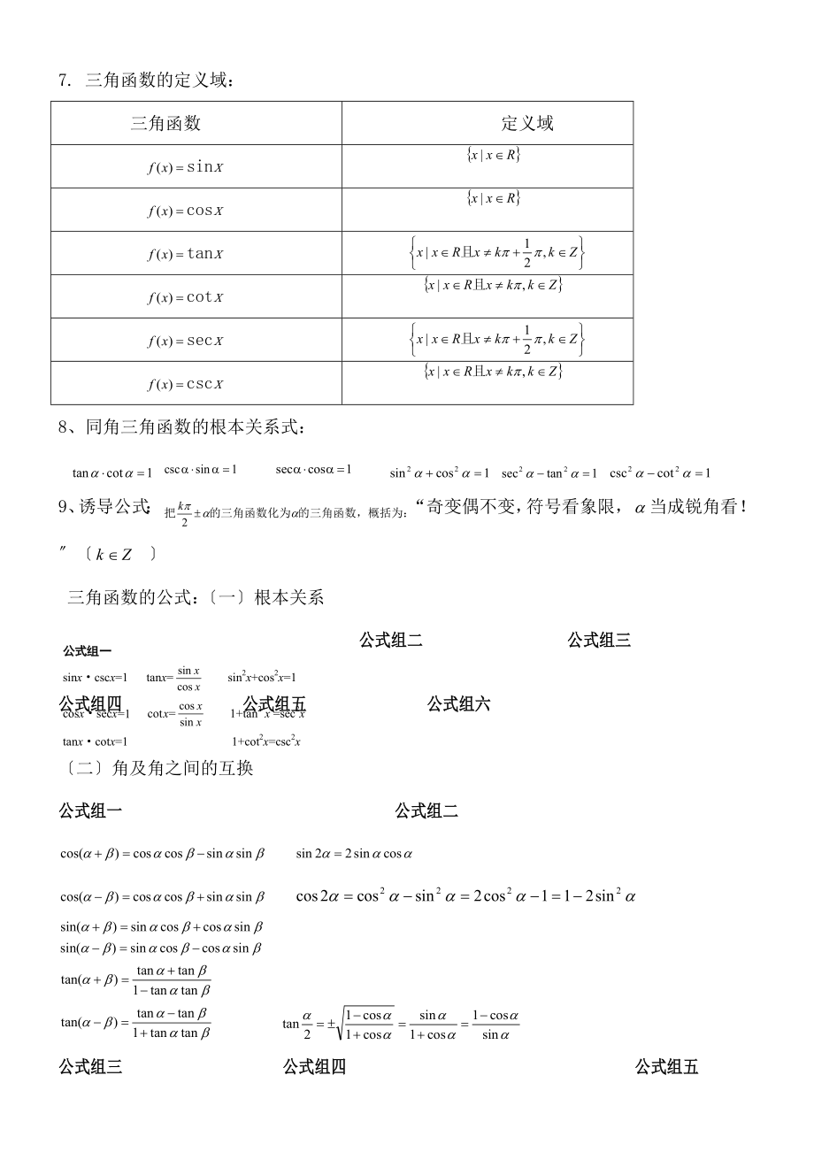 中数学三角函数知识点.docx_第2页