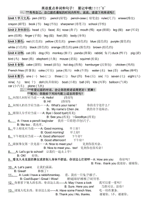 人教版小学英语三年级上下册知识点1.docx