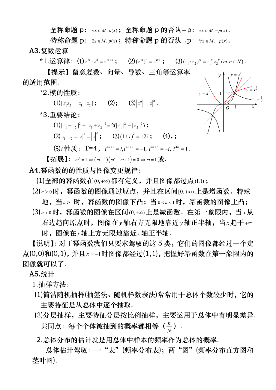 湖北省高考数学复习知识点按难度与题型归纳数学应试笔记1.docx_第2页