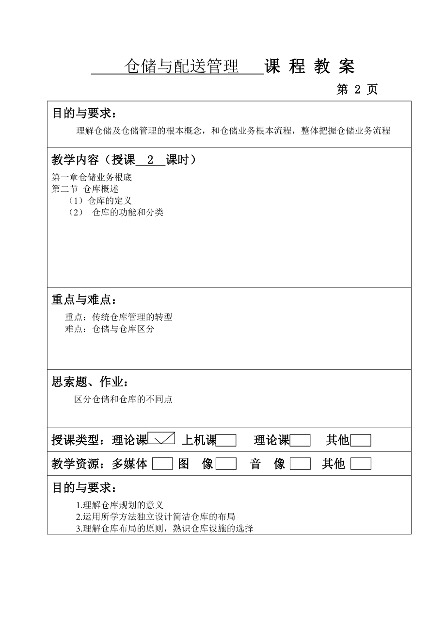 仓储与配送管理教案.docx_第2页