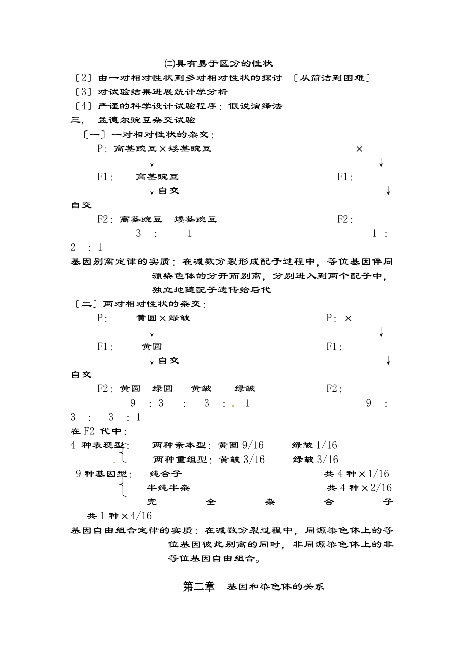 高一生物必修二知识点总结人教版复习提纲期末必备.docx_第2页