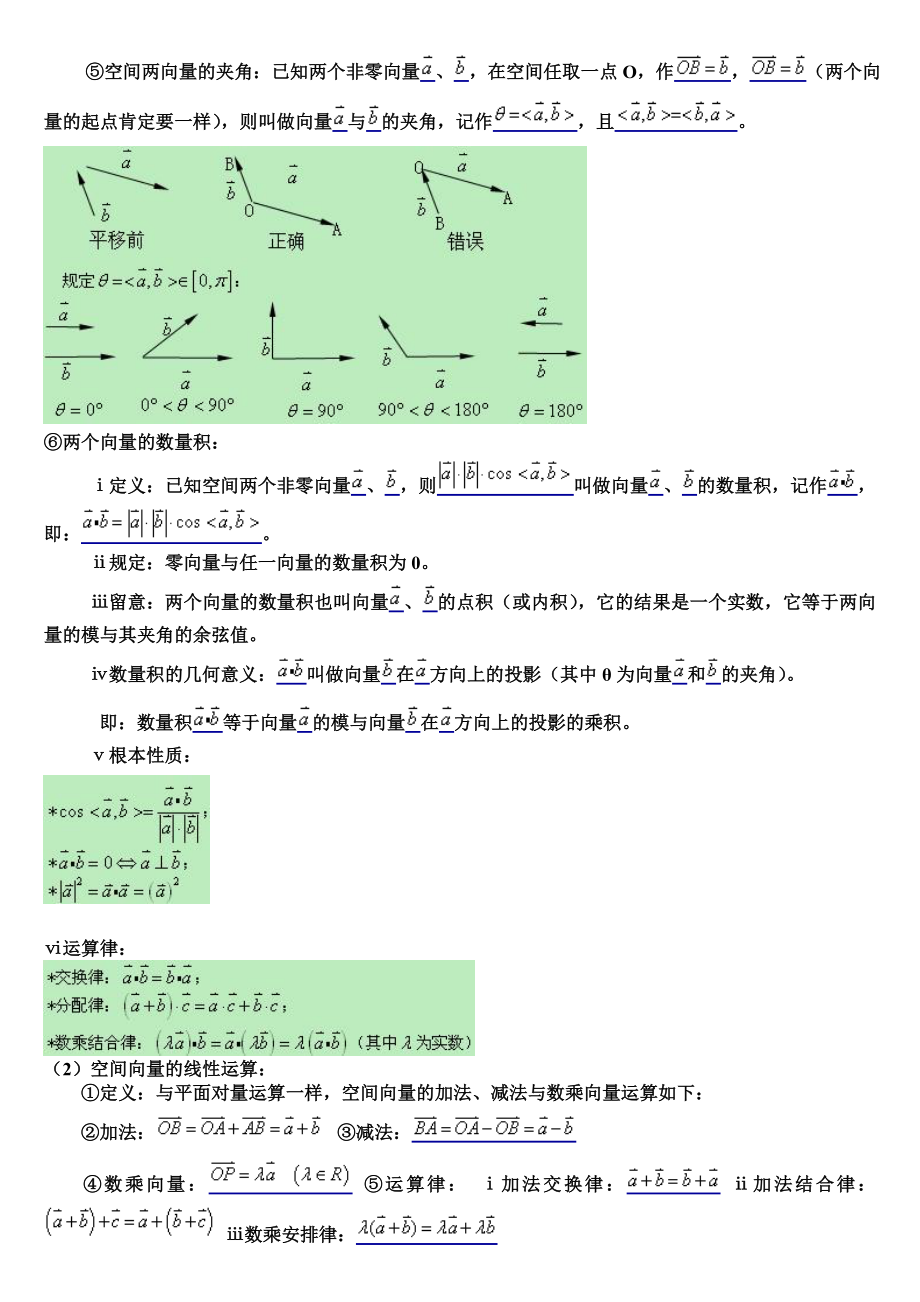 高中数学知识点总结大全空间向量与立体几何.docx_第2页