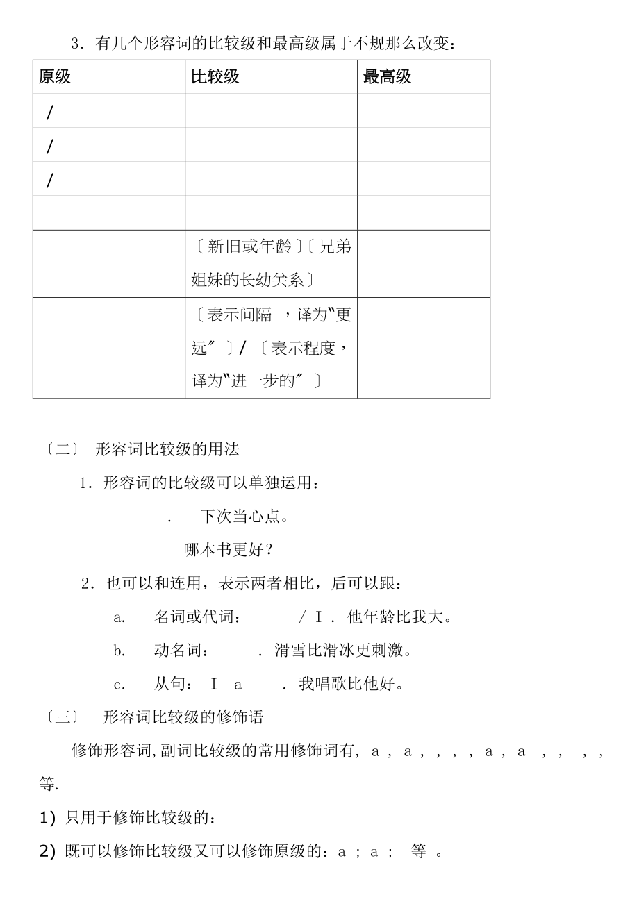 中考英语形容词副词的比较级最高级专项讲解习题复习资料.docx_第2页