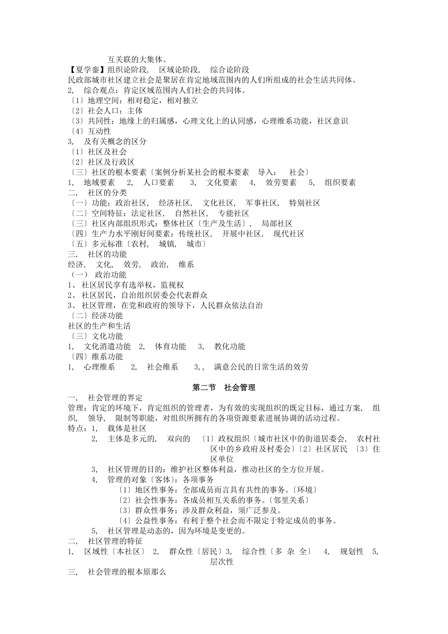 社区管理期末复习资料(非常好)剖析.docx_第2页