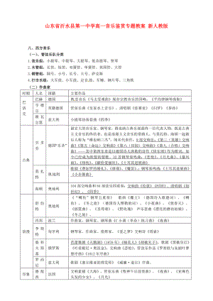 高一音乐鉴赏专题教案新人教版.docx