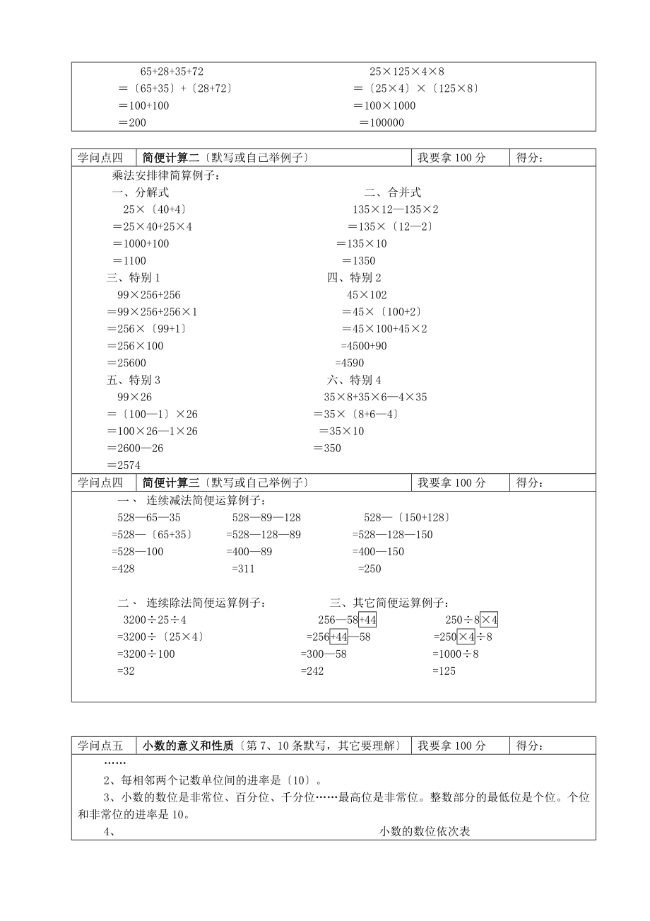 沪教版小学数学四年级下册知识点总复习.docx_第2页