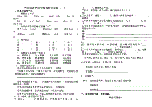 人教版语文小升初试卷含答案(一).docx