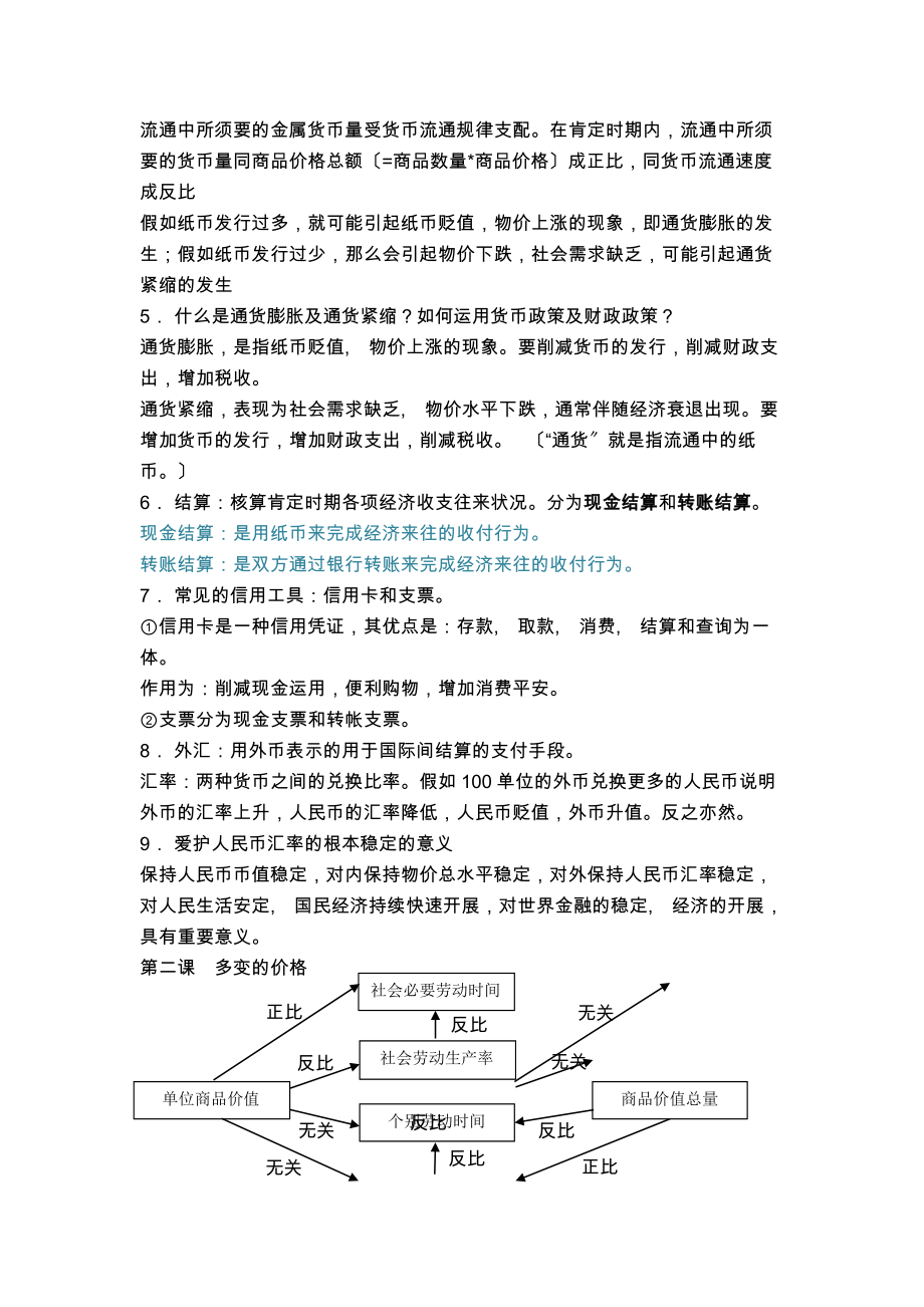 高一政治人教版必修一知识点总结.docx_第2页