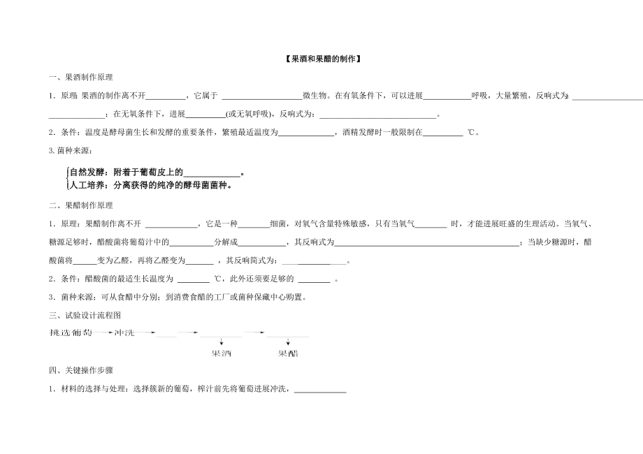 高中生物选修一知识点填空1.docx_第1页