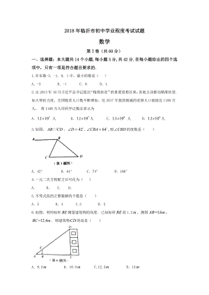 山东省临沂市2018年中考数学试题真题.docx