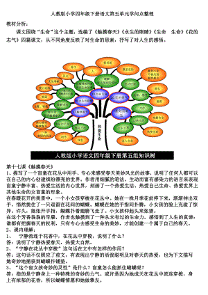 人教版小学四年级下册语文第五单元知识点整理1.docx