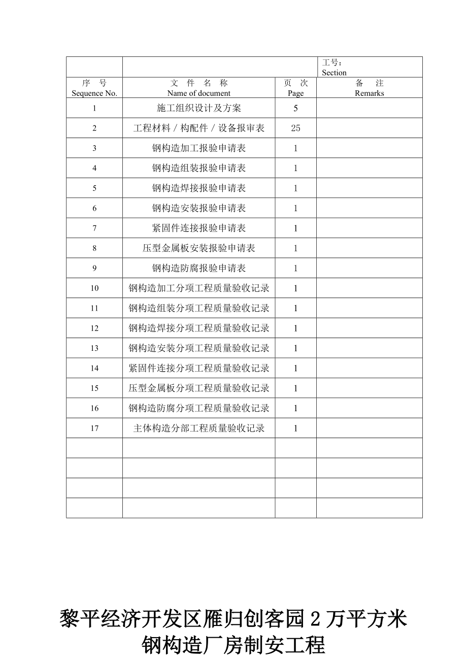 钢结构厂房验收资料全套[2].docx_第2页