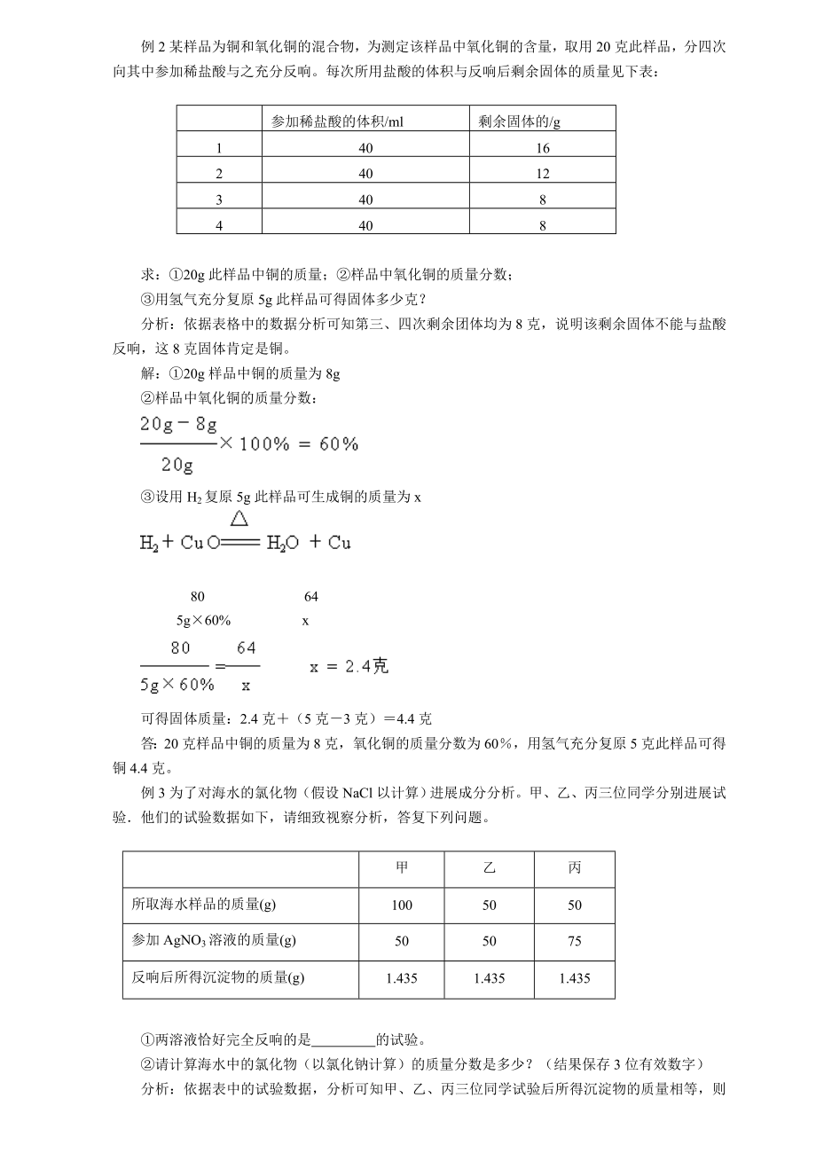 初三化学复习专题4有关化学方程式的计算有答案.docx_第2页