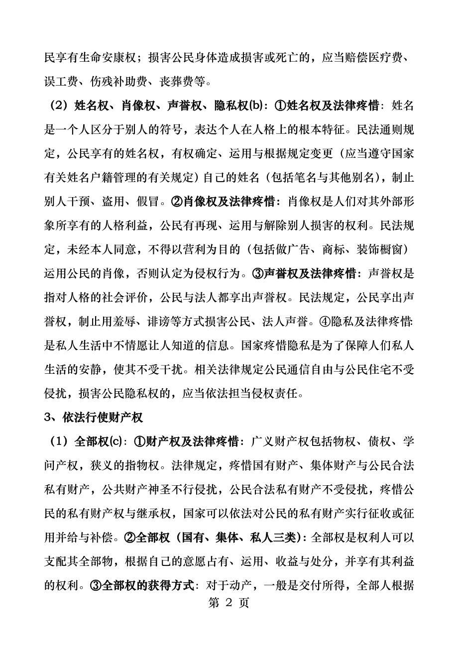 《生活中的法律常识》自选模块知识提纲.docx_第2页