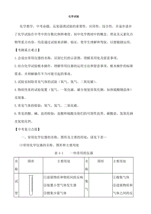 中考化学实验讲解与中考试题汇编含复习资料.docx