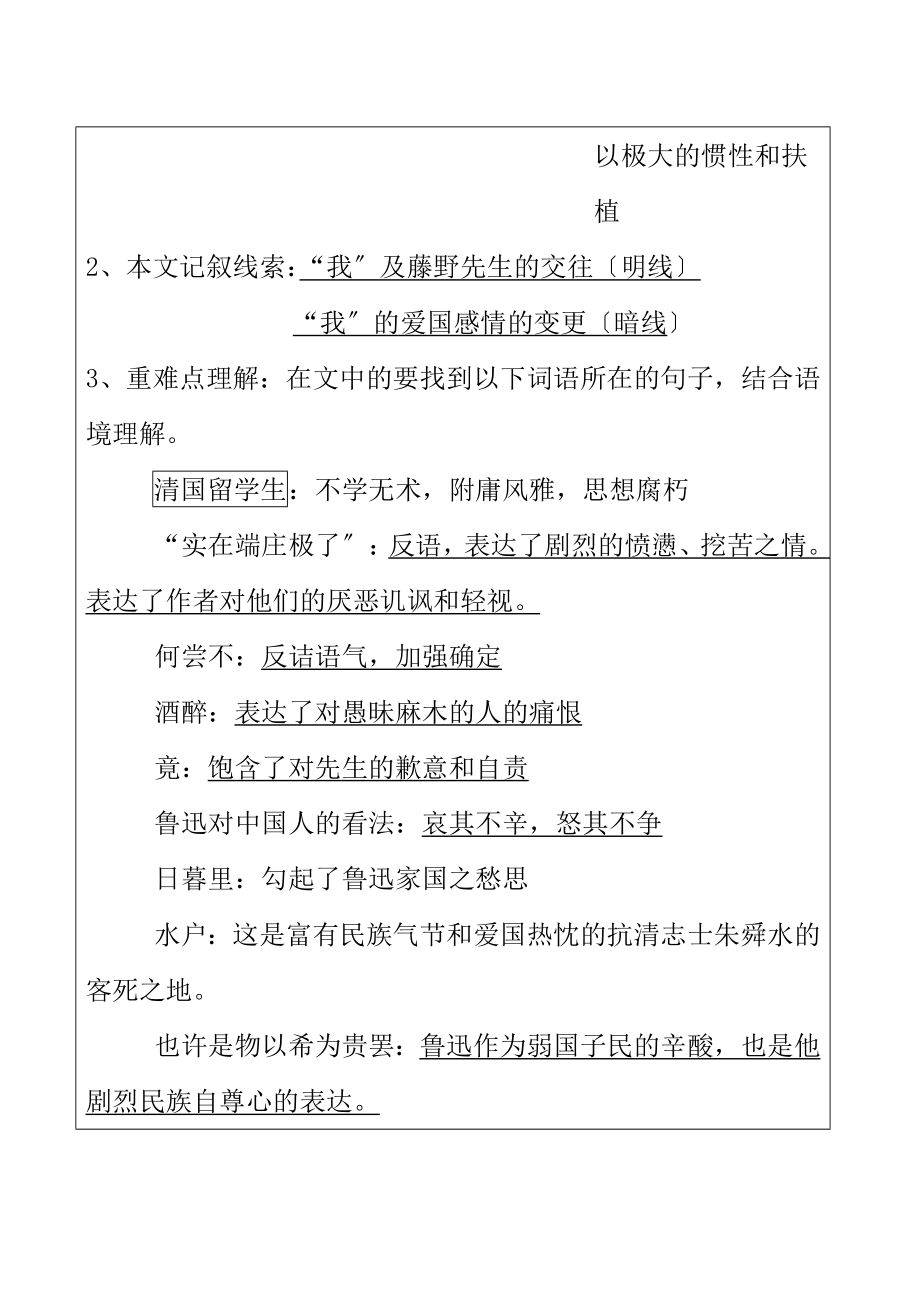 人教版语文八年级下册第一单元复习教案.docx_第2页