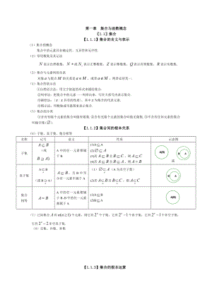 高中数学必修一第一章知识点总结.docx