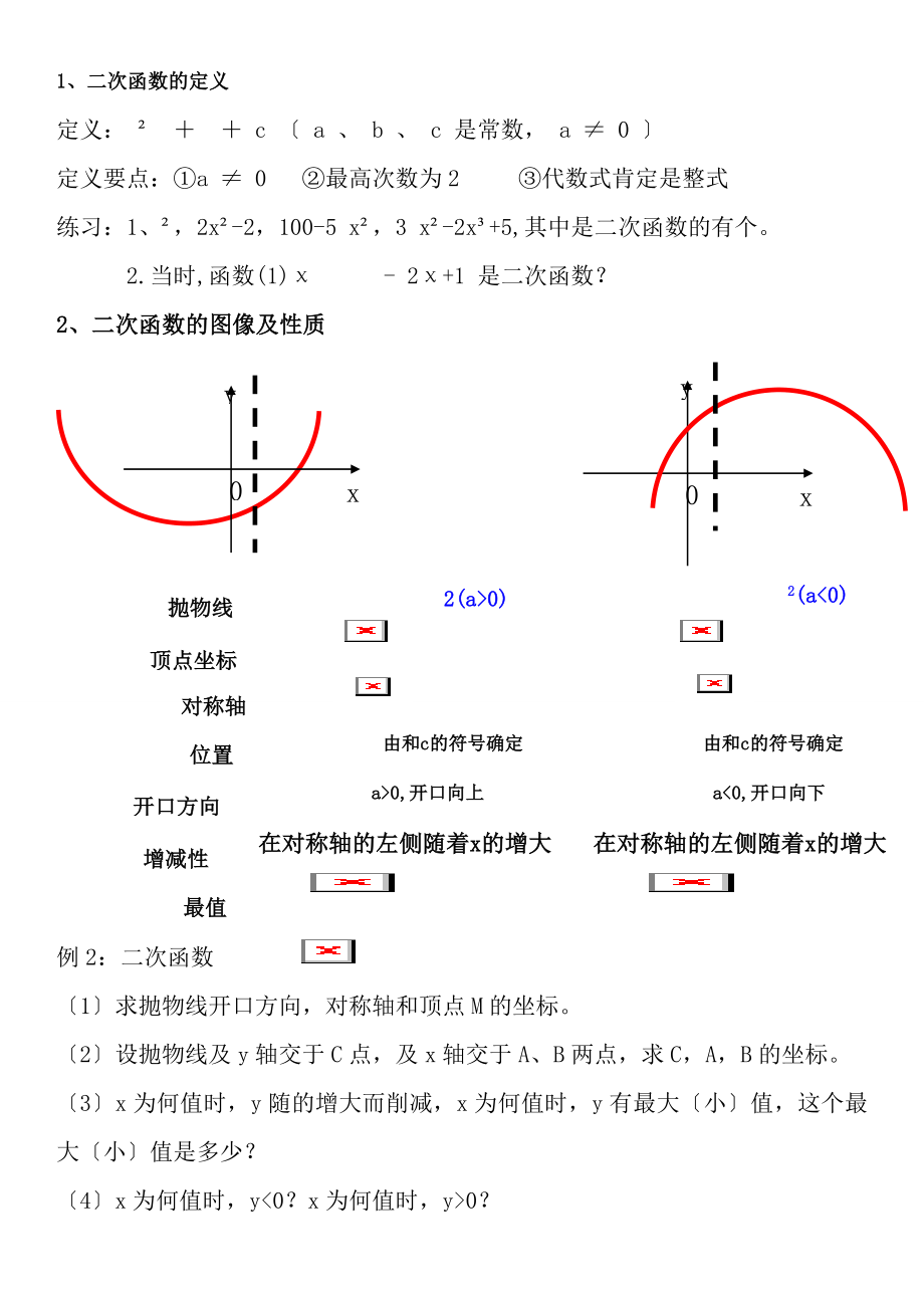 中考复习专题二次函数经典分类讲解复习以及练习题含复习资料.docx_第1页