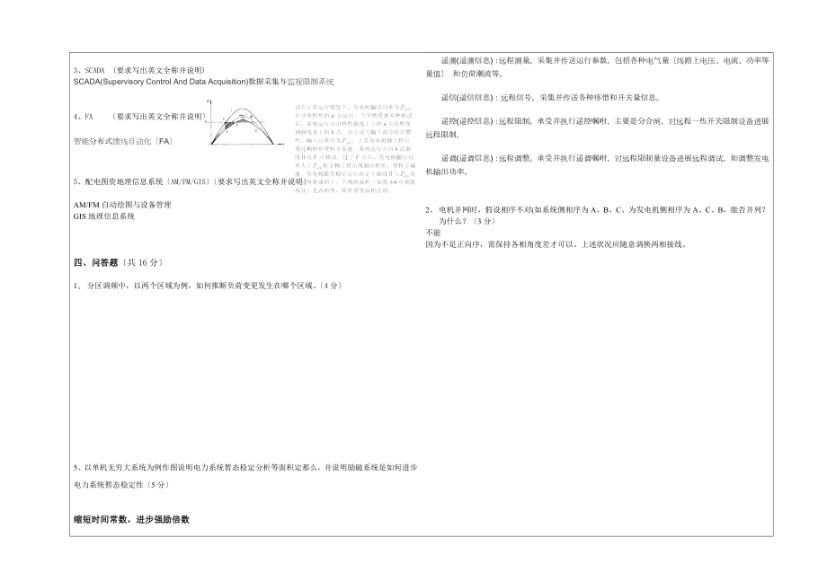 电力系统自动化期末考试卷参考答案仅供参考.docx_第2页