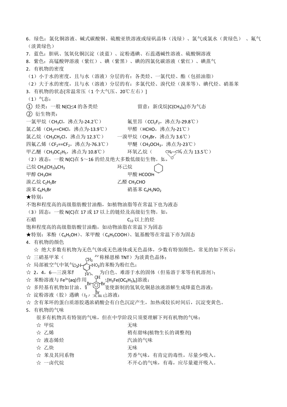 高中有机化学知识归纳总结 全.docx_第2页