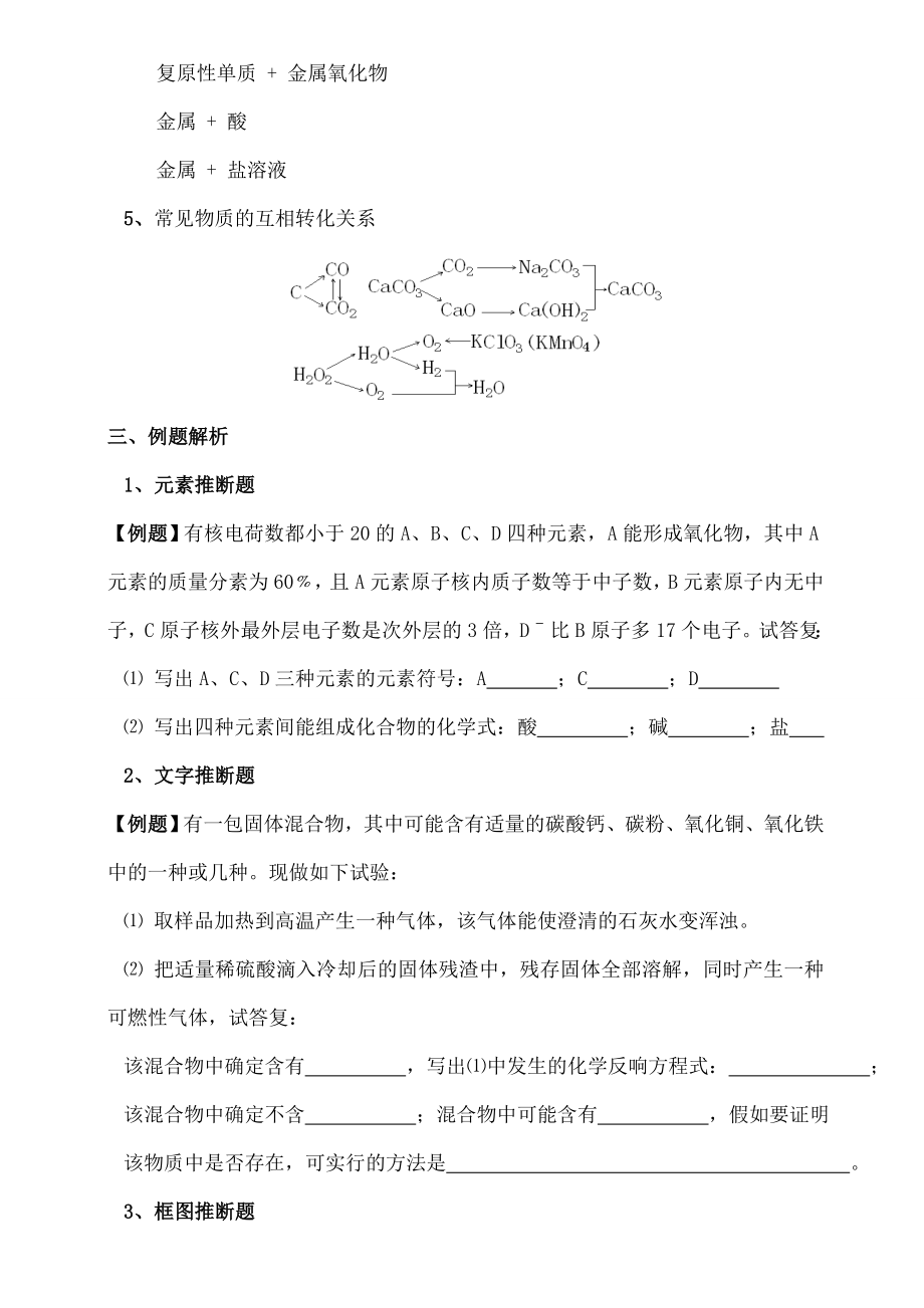 初三化学推断题专题复习以及必背知识1.docx_第2页