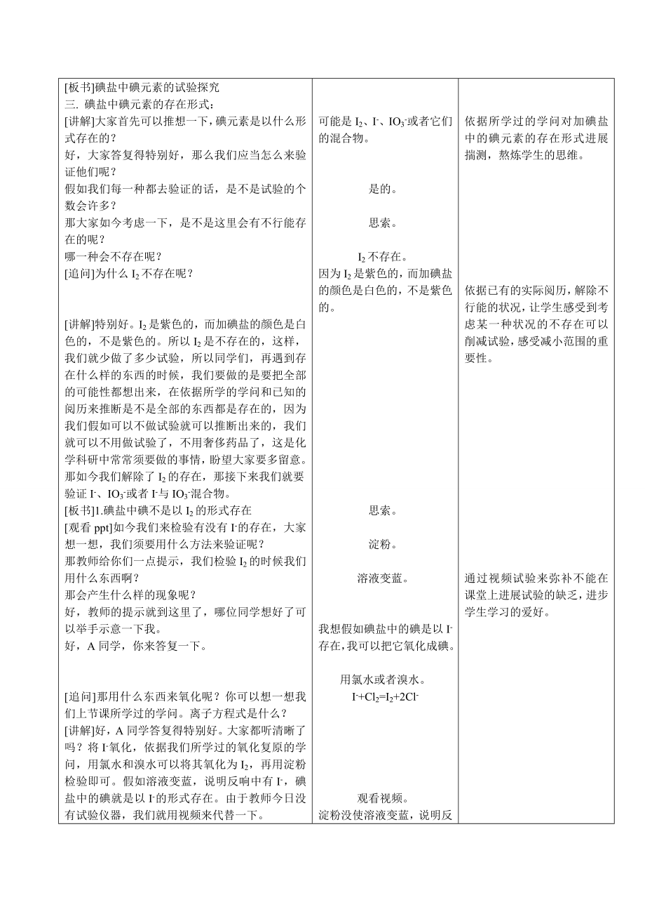 高中化学教案碘盐中碘元素的实验探究1.docx_第2页