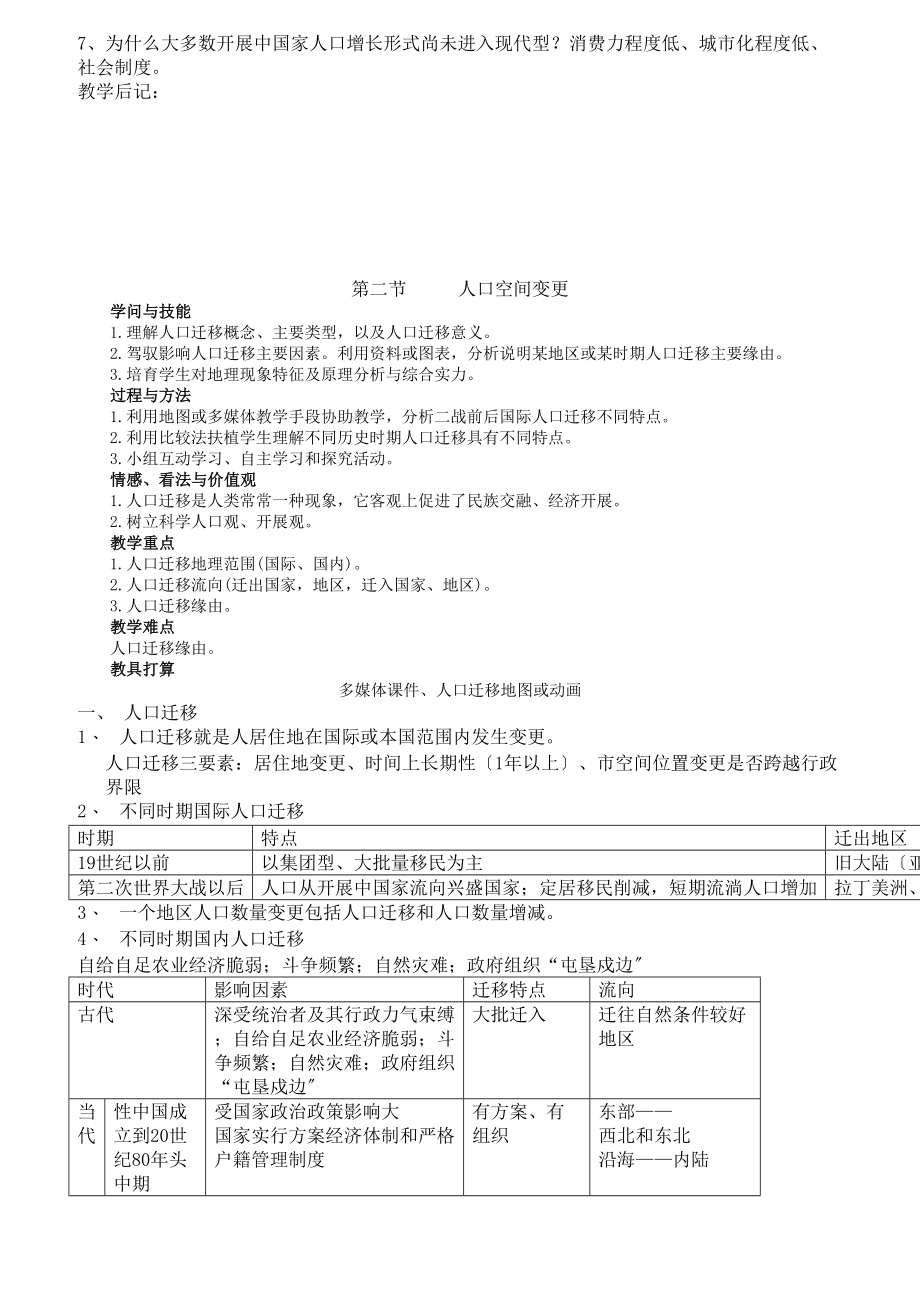 高中地理必修二教案全解析.docx_第2页