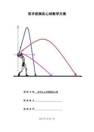 手头上向前掷实心球教案.docx