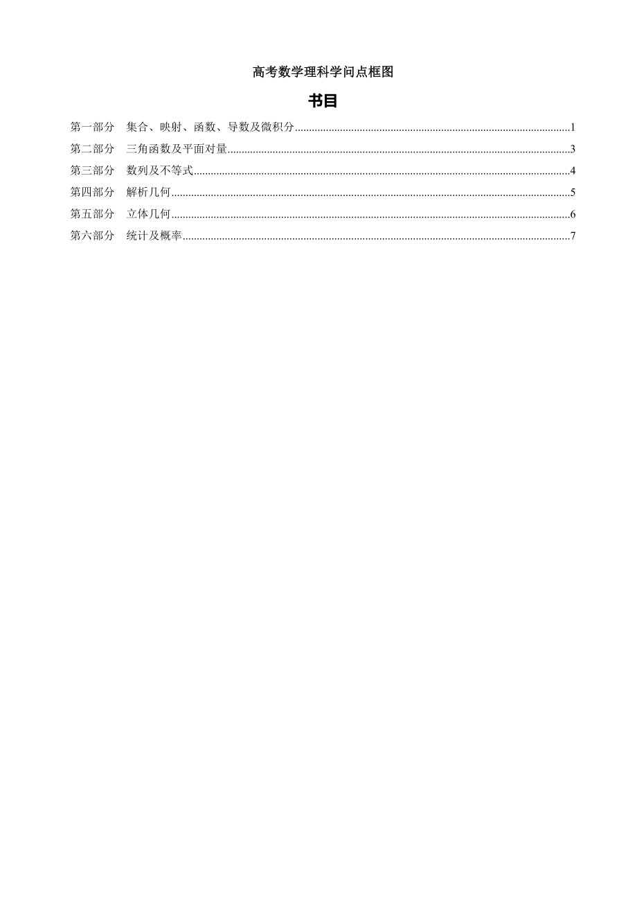 高考数学理科知识点框图.docx_第1页