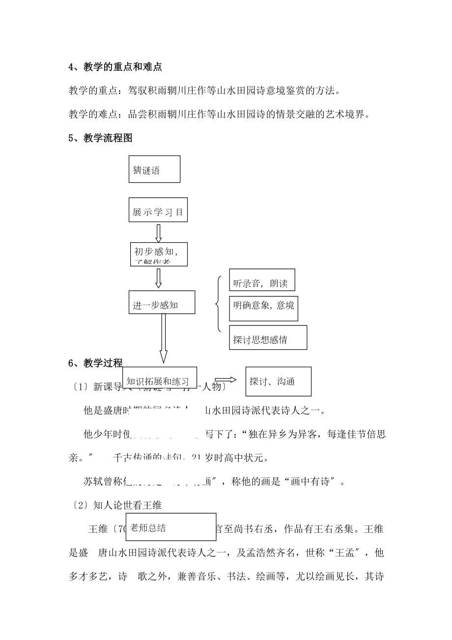 积雨辋川庄作》教学设计.docx_第2页