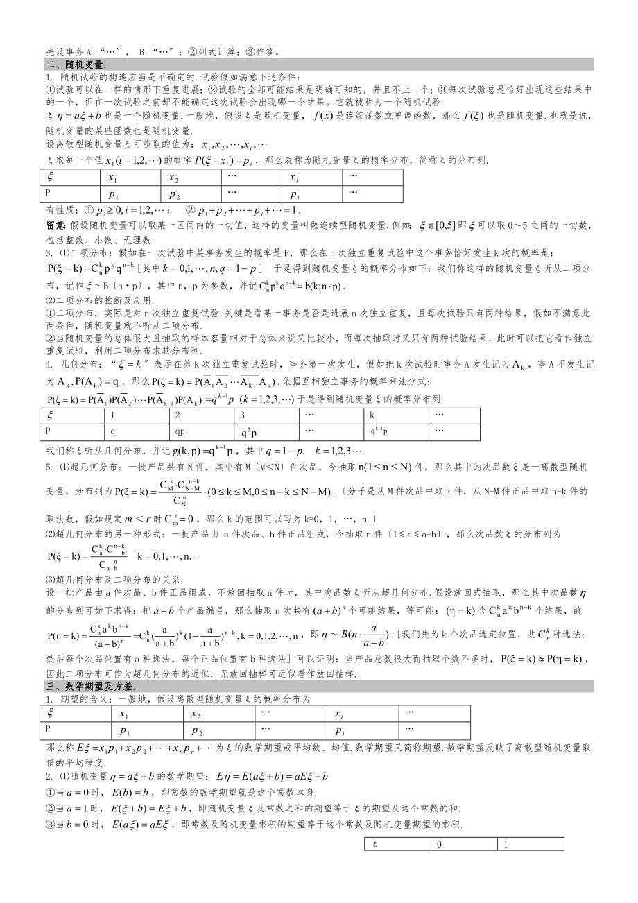 高考数学概率与统计部分知识点梳理.docx_第2页