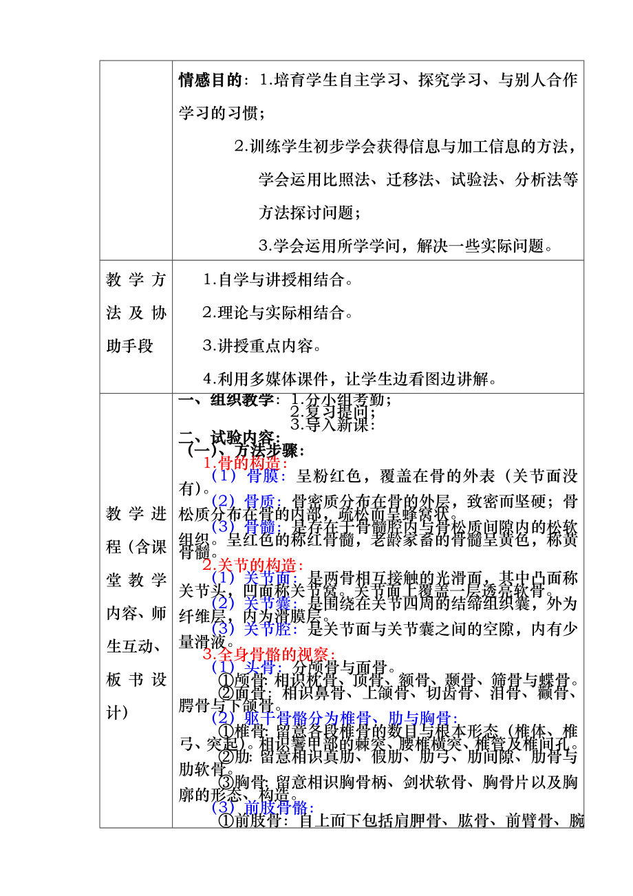 畜禽解剖生理实践教学教案5---牛全身骨骼的观察.docx_第2页