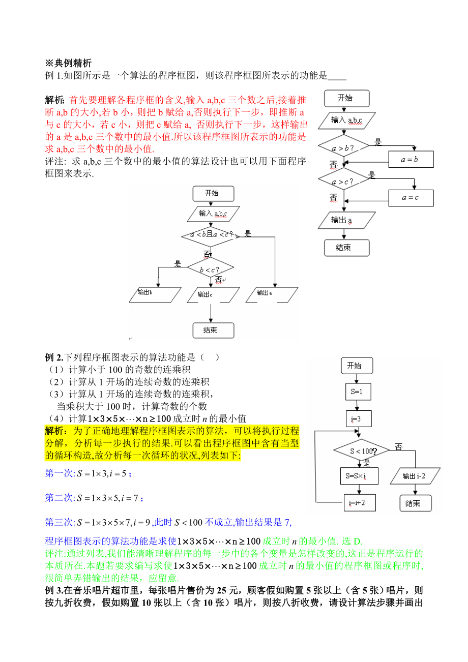 高一数学必修三算法初步知识总结高考真题讲练1.docx_第2页