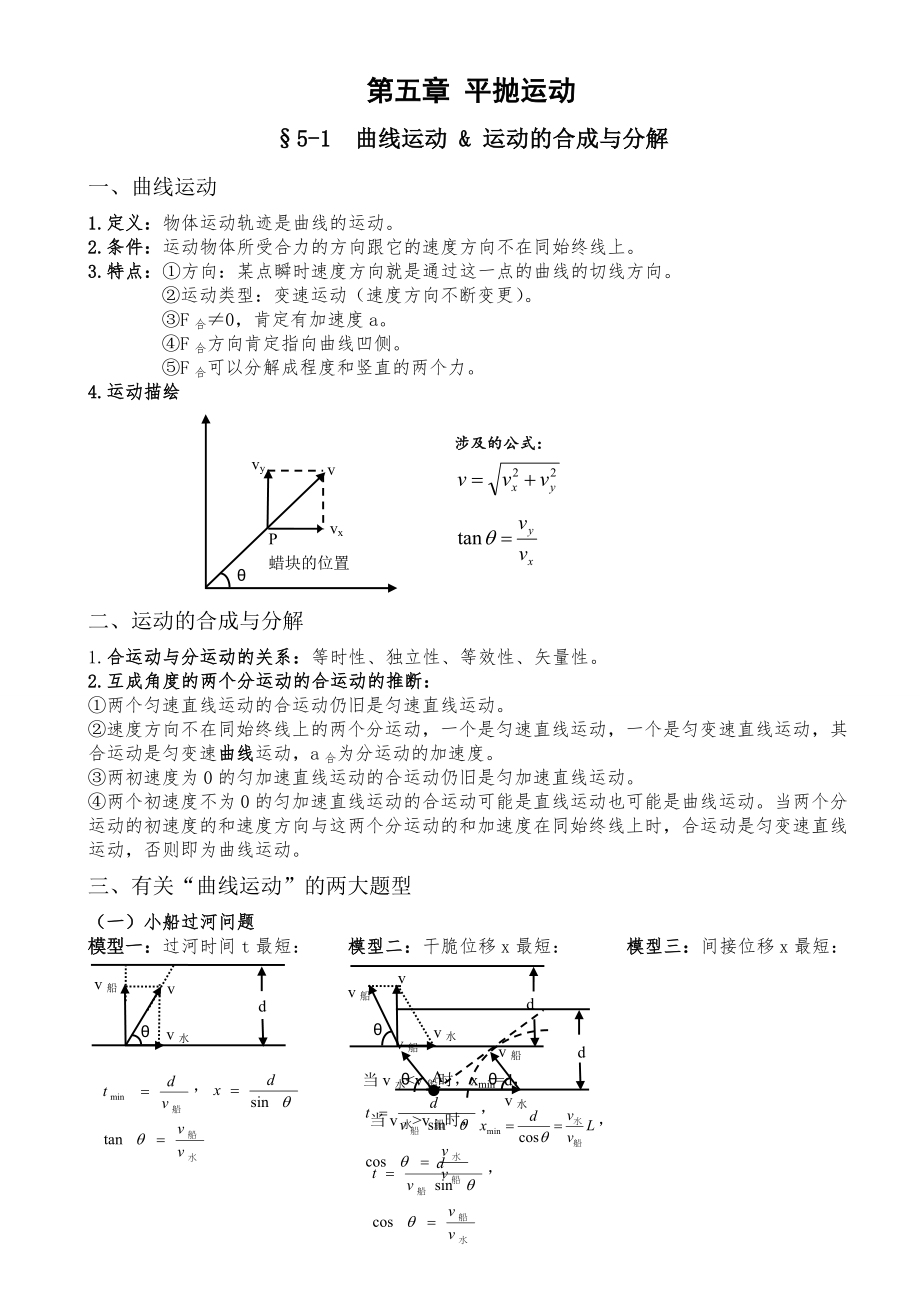 高中物理必修二讲义.docx_第1页